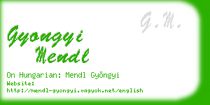 gyongyi mendl business card