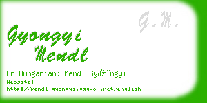 gyongyi mendl business card